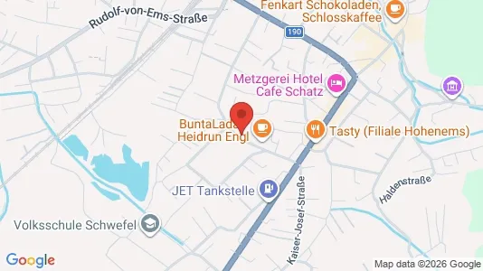 Apartments for rent i Hohenems - kort over placeringen