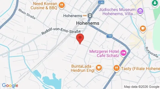 Apartments for rent i Hohenems - kort over placeringen