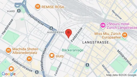 Apartments for rent i Zürich Distrikt 4  - Aussersihl - kort over placeringen