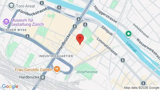 Apartments for rent i Zürich Distrikt 5 - Industriequartier - kort over placeringen