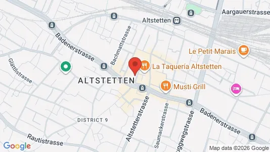 Apartments for rent i Zürich Distrikt 9 - kort over placeringen