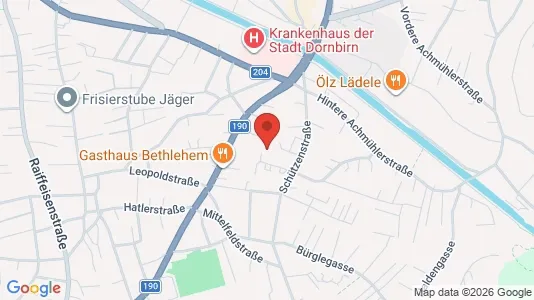 Apartments for rent i Dornbirn - kort over placeringen