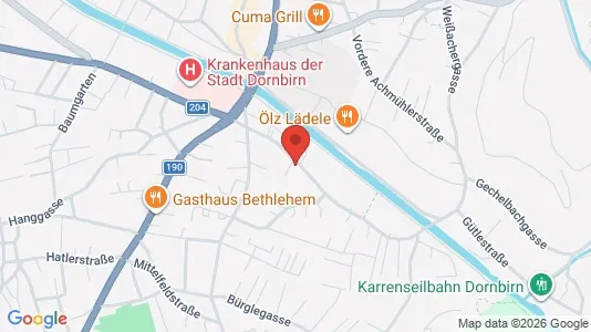 Apartments for rent i Dornbirn - kort over placeringen