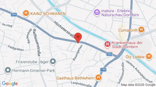 Apartments for rent i Dornbirn - kort over placeringen