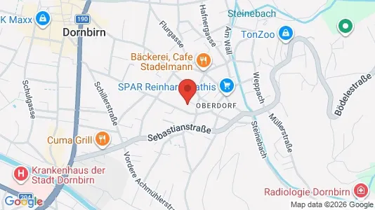 Apartments for rent i Dornbirn - kort over placeringen