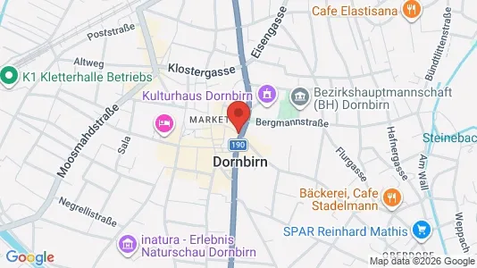 Apartments for rent i Dornbirn - kort over placeringen