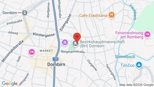 Apartments for rent i Dornbirn - kort over placeringen