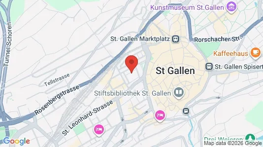 Apartments for rent i Sankt Gallen - kort over placeringen