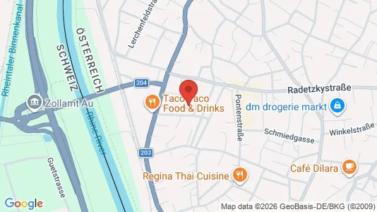 Apartments for rent i Fußach - kort over placeringen