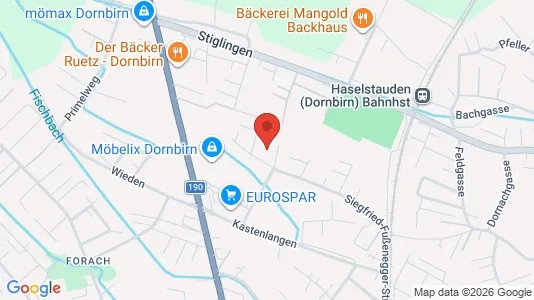 Apartments for rent i Dornbirn - kort over placeringen