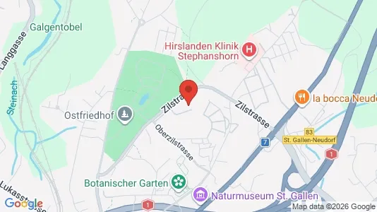 Apartments for rent i Sankt Gallen - kort over placeringen
