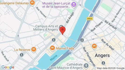 Apartments for rent i Angers - kort over placeringen