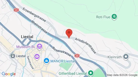 Apartments for rent i Liestal - kort over placeringen