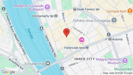 Apartments for rent i Budapest Belváros-Lipótváros - kort over placeringen