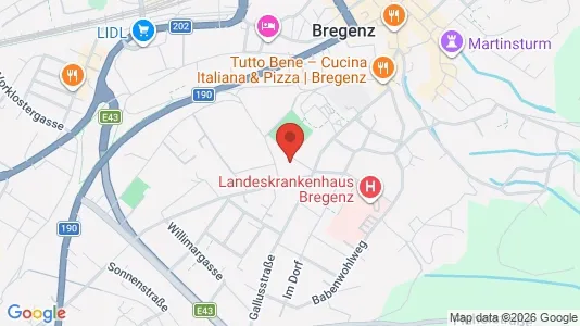 Apartments for rent i Bregenz - kort over placeringen