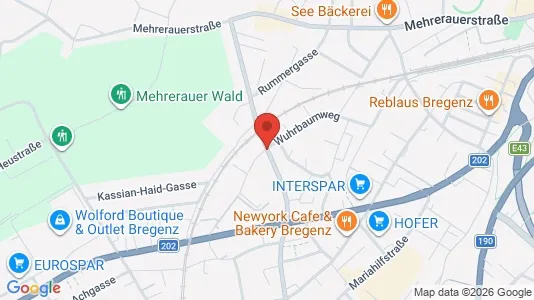 Apartments for rent i Bregenz - kort over placeringen