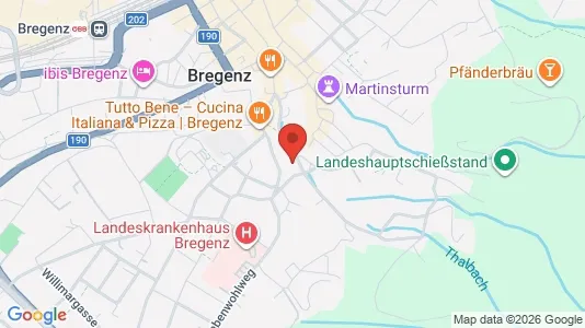 Apartments for rent i Bregenz - kort over placeringen