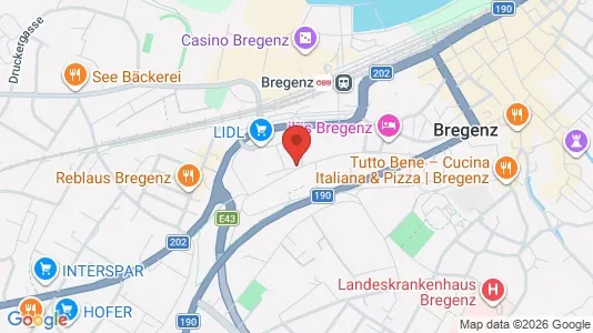 Apartments for rent i Bregenz - kort over placeringen