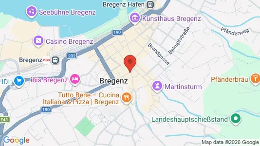 Apartments for rent i Bregenz - kort over placeringen