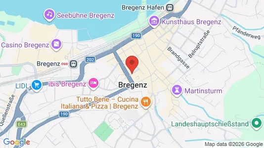 Apartments for rent i Bregenz - kort over placeringen