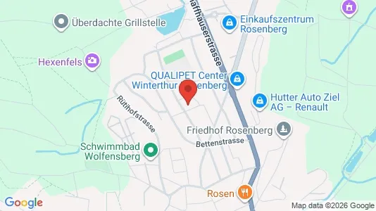 Apartments for rent i Winterthur - kort over placeringen