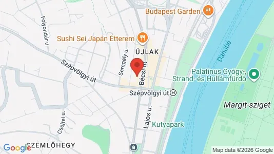 Rooms for rent i Budapest Óbuda-Békásmegyer - kort over placeringen