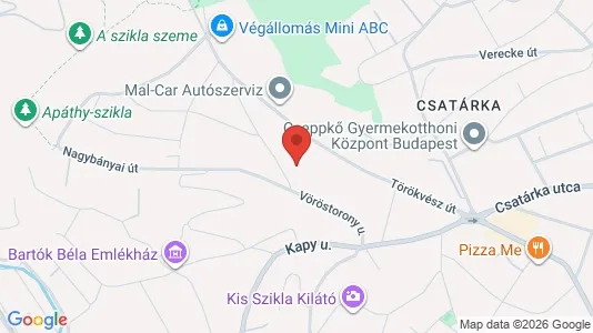Apartments for rent i Budapest Rákosmente - kort over placeringen