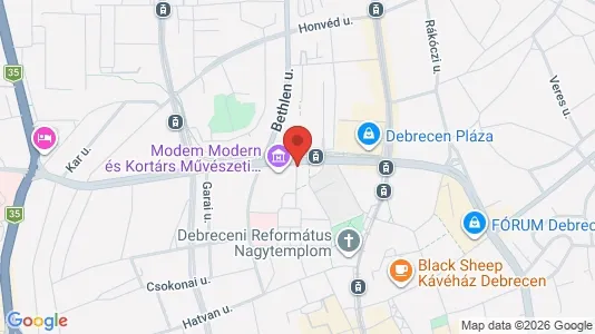Apartments for rent i Debreceni - kort over placeringen