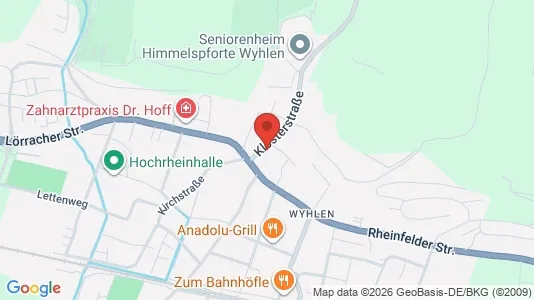 Apartments for rent i Lörrach - kort over placeringen