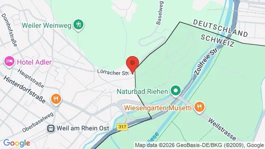 Apartments for rent i Lörrach - kort over placeringen