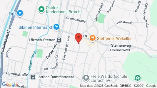 Apartments for rent i Lörrach - kort over placeringen