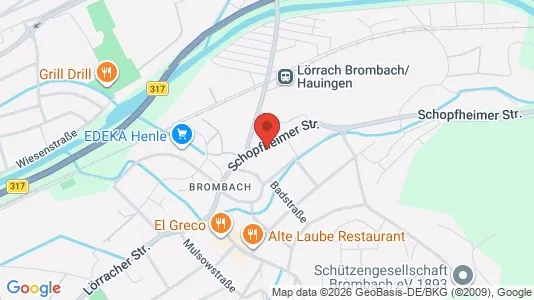 Apartments for rent i Lörrach - kort over placeringen