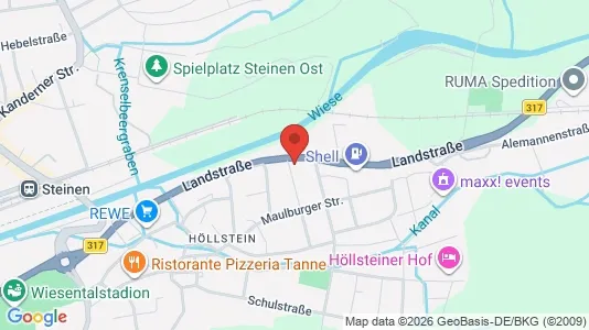 Apartments for rent i Lörrach - kort over placeringen