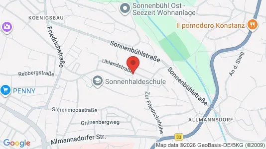 Apartments for rent i Konstanz - kort over placeringen
