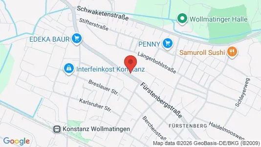 Apartments for rent i Konstanz - kort over placeringen