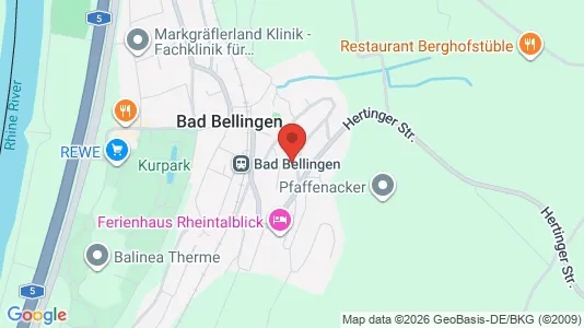 Apartments for rent i Lörrach - kort over placeringen
