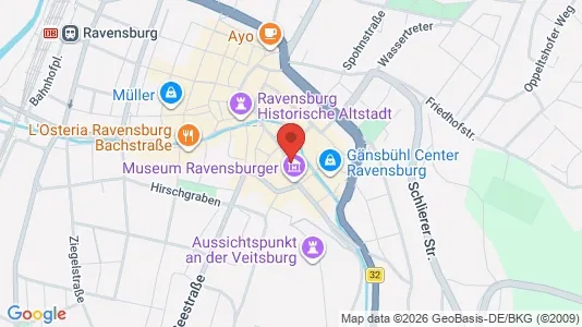 Apartments for rent i Ravensburg - kort over placeringen