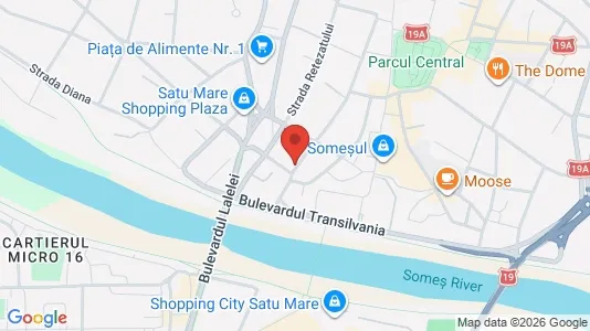 Apartments for rent i Satu Mare - kort over placeringen