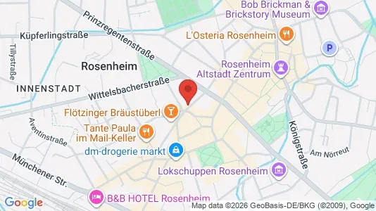 Apartments for rent i Rosenheim - kort over placeringen