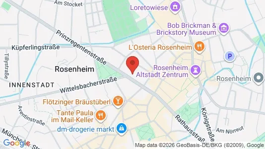 Apartments for rent i Rosenheim - kort over placeringen