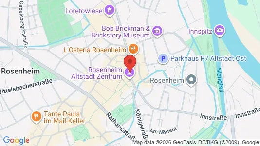 Apartments for rent i Rosenheim - kort over placeringen