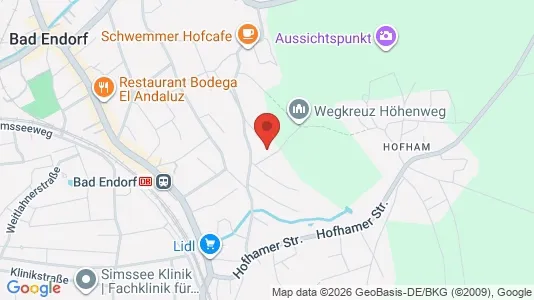 Apartments for rent i Rosenheim - kort over placeringen