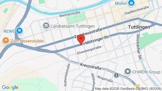 Apartments for rent i Tuttlingen - kort over placeringen