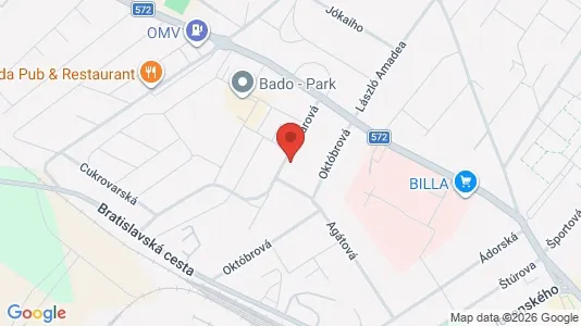 Apartments for rent i Dunajská Streda - kort over placeringen
