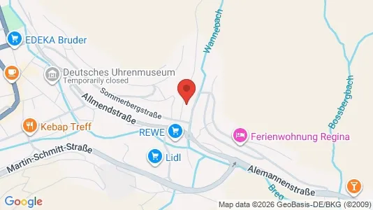 Apartments for rent i Schwarzwald-Baar-Kreis - kort over placeringen