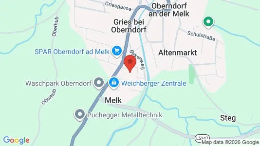 Apartments for rent i Oberndorf an der Melk - kort over placeringen