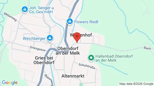 Apartments for rent i Oberndorf an der Melk - kort over placeringen