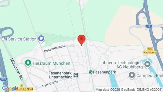 Apartments for rent i Unterhaching - kort over placeringen