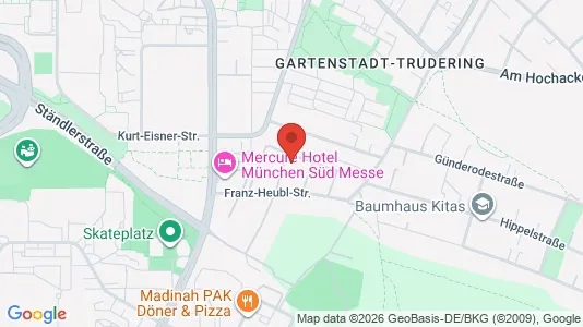 Apartments for rent i Munich Ramersdorf-Perlach - kort over placeringen