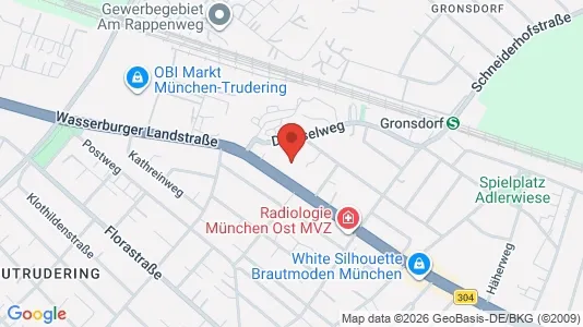 Apartments for rent i Munich Trudering-Riem - kort over placeringen